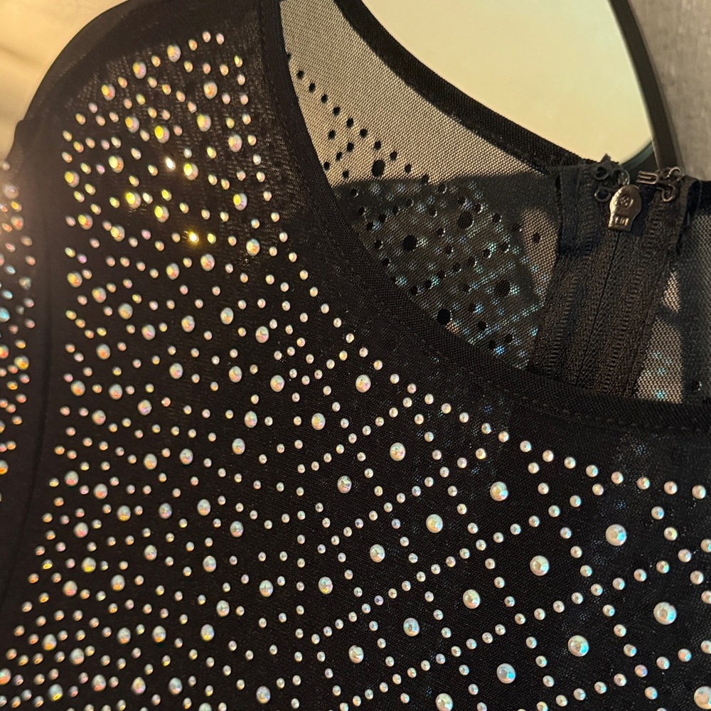 Windsor Black Studded Long Sleeve Dress - Picture 5 of 5